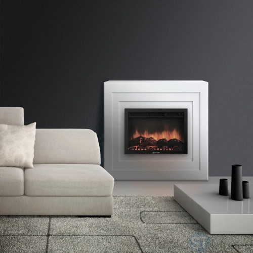 Каминокомплект:Очаг Electrolux EFP/P-2520LS с порталом Cubo 25 белый - купить оптом с доставкой по России фото 3