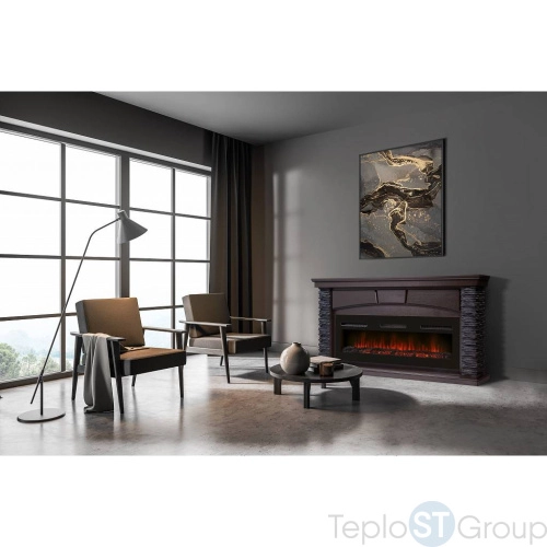 Портал Firelight Porto Long камень черный, шпон венге - купить оптом с доставкой по России фото 3