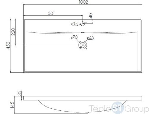 Тумба подвесная с раковиной Акватон Римини 100 см 1A2328K3RN010, белый - купить с доставкой по России фото 8