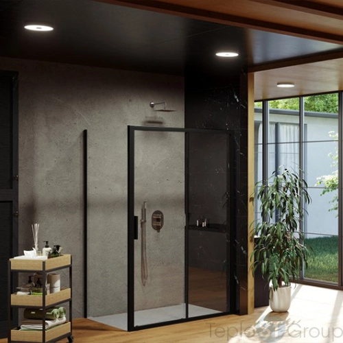 Боковая стенка Ravak Blix Slim BLSPS-90 X9BM70300Z1 90х195 профиль черный/стекло Transparent - купить оптом с доставкой по России фото 4