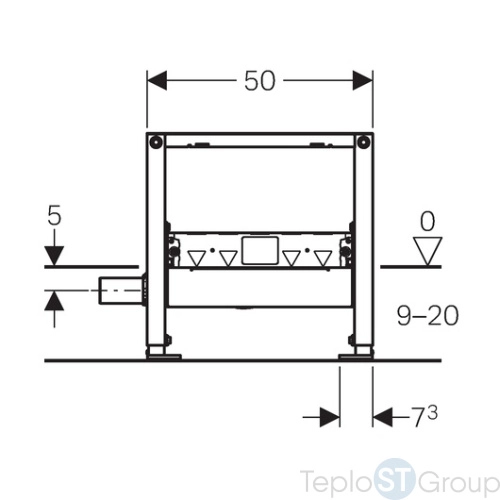 Монтажный элемент для душевого трапа GEBERIT h50 Duofix 111.591.00.1 - купить оптом с доставкой по России фото 4