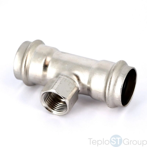 Тройник пресс-В нержавеющая сталь Sanpress Inox VIEGA 28х1/2"х28 437190 - купить оптом с доставкой по России фото 4