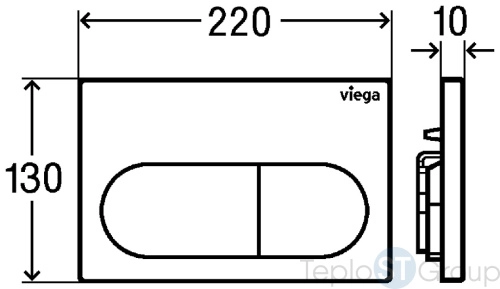 Кнопка смыва Viega Prevista 773748 хром - купить с доставкой по России фото 3