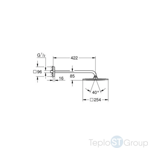 Верхний душ Grohe Rainshower F-Series 26259000 - купить оптом у дилера TeploSTGroup по всей России ✅ ☎ 8 (800) 600-96-13 фото 3