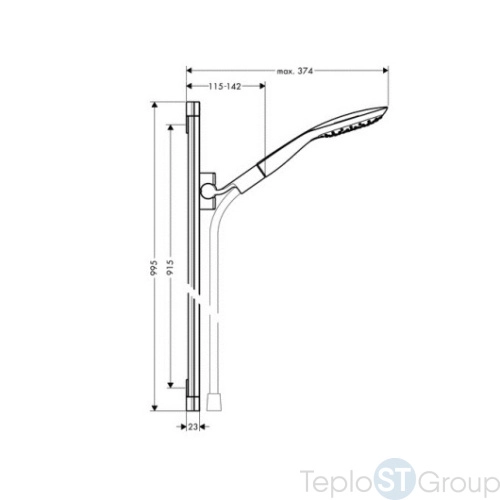 Душевой гарнитур Hansgrohe PuraVida 27853000 хром - купить с доставкой по России фото 5