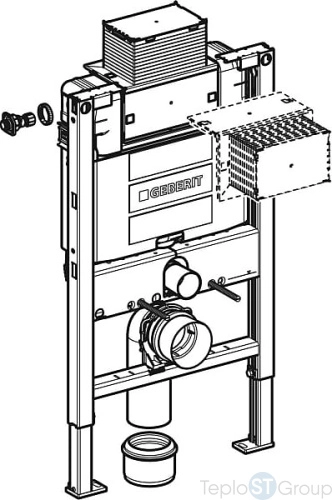 Инсталляция для унитаза Geberit Duofix Omega h82 111.003.00.1 - купить оптом у дилера TeploSTGroup по всей России ✅ ☎ 8 (800) 600-96-13 фото 2