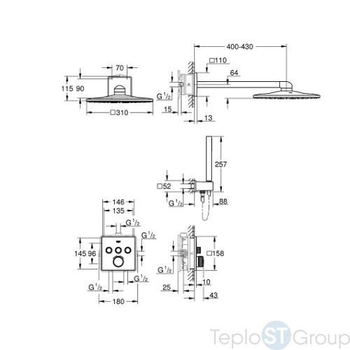 Душевой комплект Grohe Grohtherm SmartControl 34706000 - купить с доставкой по России фото 3