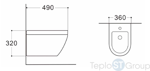 Биде подвесное Aquatek ЛЕЯ AQ1099-00 - купить оптом у дилера TeploSTGroup по всей России ✅ ☎ 8 (800) 600-96-13 фото 2