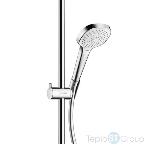 Душевая стойка Hansgrohe Croma Select E 180 27258400 с однорычажным смесителем, белый/хром - купить с доставкой по России фото 6