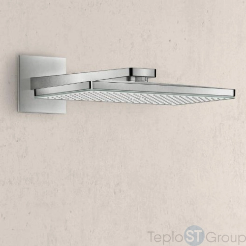 Верхний душ Hansgrohe Rainmaker Select 460 1jet 24003400 с держателем, белый/хром - купить с доставкой по России фото 2