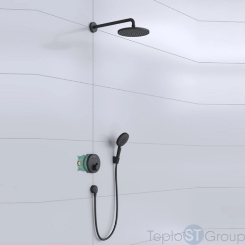 Душевая система Hansgrohe Raindance S 240 1 jet 27959670 черный матовый - купить оптом у дилера TeploSTGroup по всей России ✅ ☎ 8 (800) 600-96-13 фото 2