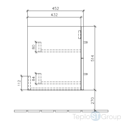 Тумба под раковину Villeroy&Boch Avento 78x51 A89100B4 - купить с доставкой по России фото 4