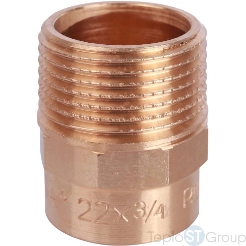 Sanha 4243g переход ВП-НР, бронза22x3/4, для медных труб под пайку - купить оптом с доставкой по России фото 3