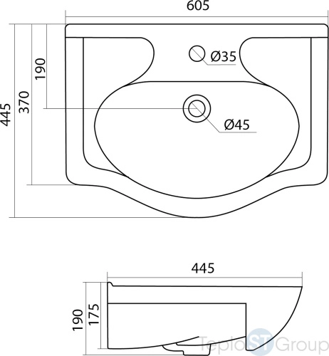 Тумба с раковиной Акватон Фиджи 60 1A1796K0FG010 белая - купить оптом у дилера TeploSTGroup по всей России ✅ ☎ 8 (800) 600-96-13 фото 4