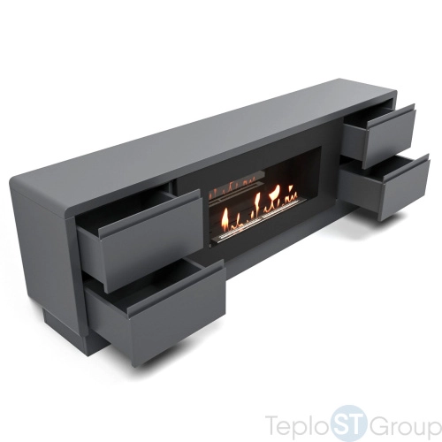 Тумба с биокамином Firelight BFP/P-1700 lux графит - купить оптом с доставкой по России фото 5