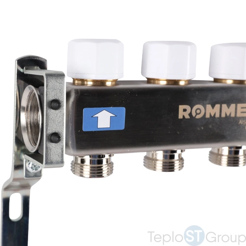 Rommer RMS-1200-000004 Rommer Коллектор из нержавеющей стали с расходомерами 4 вых. - купить с доставкой по России фото 11