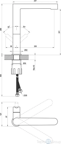 Смеситель для кухни Ravak Puri X070183 - купить оптом у дилера TeploSTGroup по всей России ✅ ☎ 8 (800) 600-96-13 фото 3