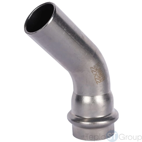 Rommer RSS-0004-000022 Rommer Угольник однораструбный 45°-НПр, 22, из нержавеющей стали прессовой - купить оптом с доставкой по России фото 4