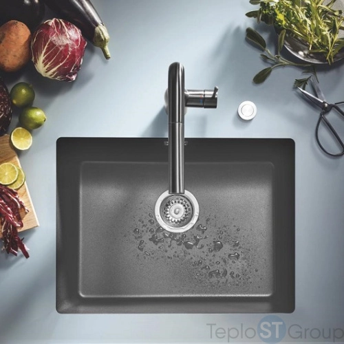 Мойка кухонная Grohe K700U 31655AT0 серый гранит - купить с доставкой по России фото 6