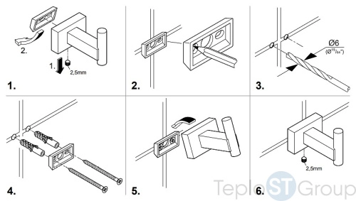 Крючок Grohe essentials 40511001 - купить оптом у дилера TeploSTGroup по всей России ✅ ☎ 8 (800) 600-96-13 фото 3