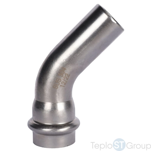 Rommer RSS-0004-000022 Rommer Угольник однораструбный 45°-НПр, 22, из нержавеющей стали прессовой - купить оптом с доставкой по России фото 2