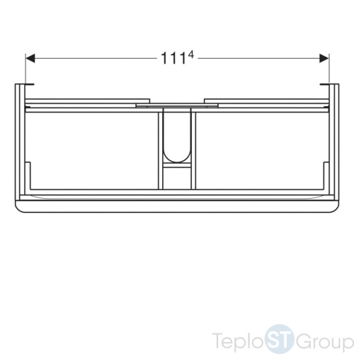 Тумба под раковину Geberit Smyle Square 118 см 500.355.JK.1 лава / лакированный матовый - купить с доставкой по России фото 3