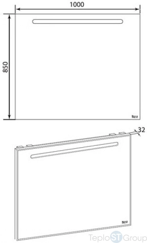 Зеркало с подсветкой Roca Laks 1000mm ZRU9302809 - купить с доставкой по России фото 2