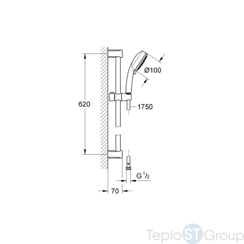 Душевой гарнитур Grohe Tempesta Cosmopolitan 27786002 - купить оптом у дилера TeploSTGroup по всей России ✅ ☎ 8 (800) 600-96-13 фото 3