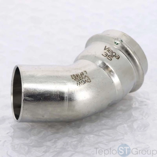 Угол-вставка пресс 45 град. нержавеющая сталь Sanpress Inox VIEGA 35 435424 - купить оптом с доставкой по России фото 3