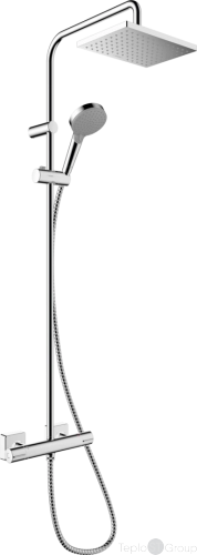 Душевая система Hansgrohe Vernis Shape Showerpipe 230 26319000 с термостатом, хром - купить с доставкой по России