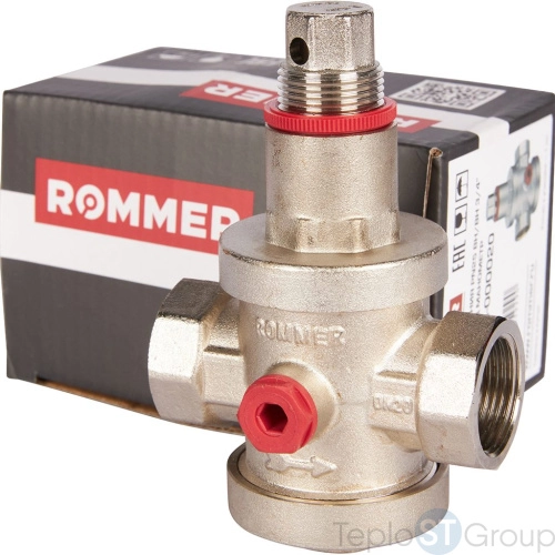 Rommer RVS-0008-000020 Rommer Редуктор давления PN25 вн/вн 3/4 с выходом под манометр - купить с доставкой по России фото 3