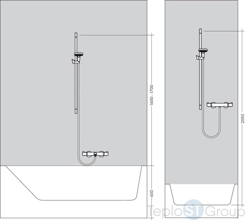 Душевой гарнитур Hansgrohe Crometta 1jet 26537400 со штангой 90 см, белый/хром - купить оптом у дилера TeploSTGroup по всей России ✅ ☎ 8 (800) 600-96-13 фото 4