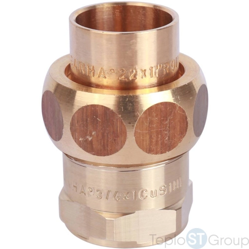 Sanha 4340g сгон ВП-ВР, бронза, самоуплотняющийся 22x3/4, для медных труб под пайку - купить оптом с доставкой по России фото 11