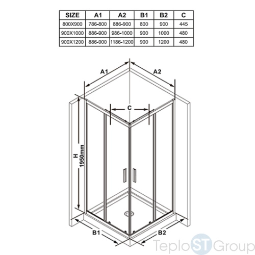 Душевая дверь Ravak Blix Slim 90x195 X1XM70C00Z1 - купить оптом у дилера TeploSTGroup по всей России ✅ ☎ 8 (800) 600-96-13 фото 3