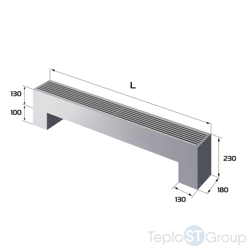 Конвектор напольный Royal Thermo STEP-130/180/1800-2-N-SS-LG-NA - купить с доставкой по России фото 2