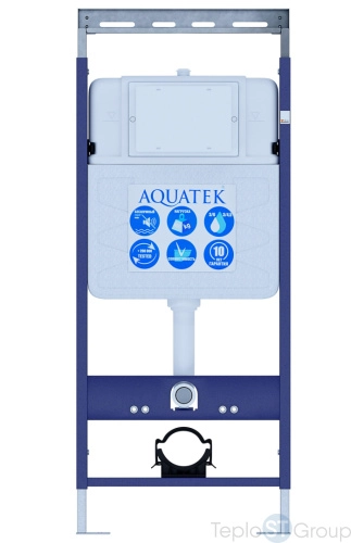 Инсталляция для подвесного унитаза Aquatek Easy Fix 50 INS-0000010 с верхней планкой - купить оптом у дилера TeploSTGroup по всей России ✅ ☎ 8 (800) 600-96-13