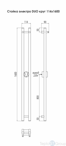 Terminus Стойка Электрический DUO круг1600 - купить с доставкой по России фото 3