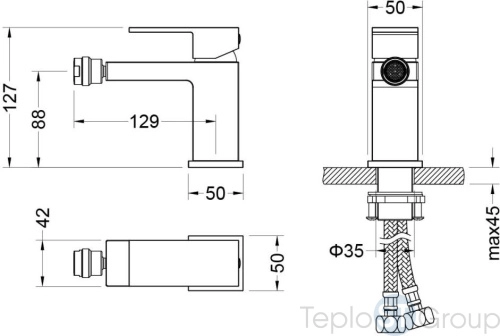 Смеситель для биде Aquatek Либра AQ1618MB - купить оптом у дилера TeploSTGroup по всей России ✅ ☎ 8 (800) 600-96-13 фото 3