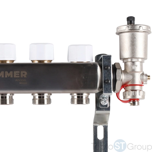 Rommer RMS-1210-000005 Rommer Коллектор из нержавеющей стали в сборе с расходомерами 5 вых. - купить с доставкой по России фото 7