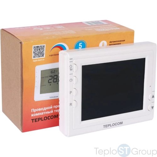 Teplocom Термостат комнатный Teplocom TS-Prog-2AA/8A, проводной, прогр., реле 250В, 8А - купить с доставкой по России фото 4