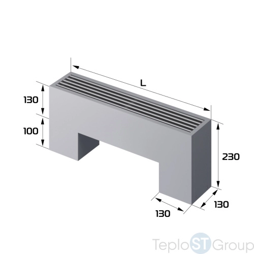 Конвектор напольный Royal Thermo STEP-130/130/700-2-N-SS-LG-NA - купить с доставкой по России фото 2