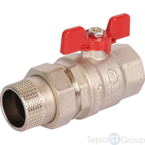 Stout Кран шаровой полнопроходной с американкой , ВР/НР, ручка бабочка 1 1/4 (EPDM) - купить оптом с доставкой по России