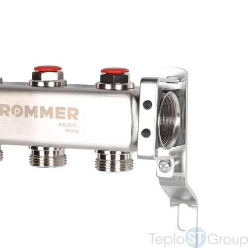 Rommer RMS-3200-000003 Rommer Коллектор из нержавеющей стали без расходомеров 3 вых. - купить оптом у дилера TeploSTGroup по всей России ✅ ☎ 8 (800) 600-96-13 фото 5