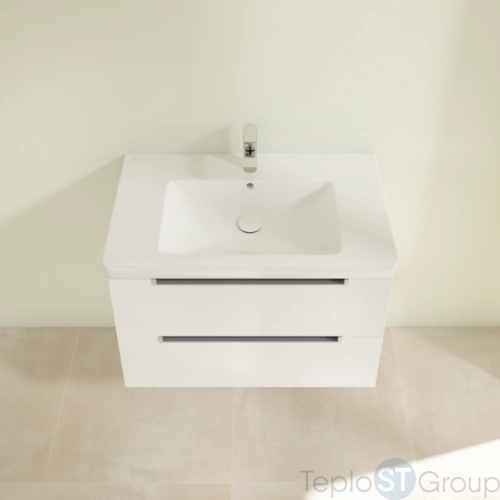 Тумба под раковину Villeroy & Boch Subway 2.0 787 x 520 x 449 mm A69600DH 2 выдвижных ящика, Glossy White - купить с доставкой по России фото 4