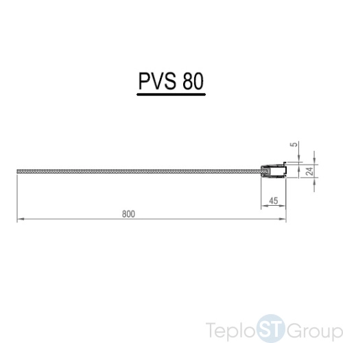 Шторка для ванны Ravak Pivot PVS1-80 79840100Z1, неподвижная, Transparent, профиль белый - купить оптом с доставкой по России фото 3