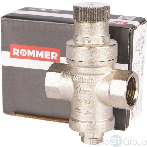 Rommer RVS-0009-000015 Rommer Редуктор давления PN16 вн/вн 1/2 без подключения манометра - купить с доставкой по России фото 3