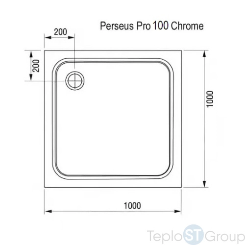 Душевой поддон Ravak Perseus Pro 100x100 XA04AA01010 - купить с доставкой по России фото 4