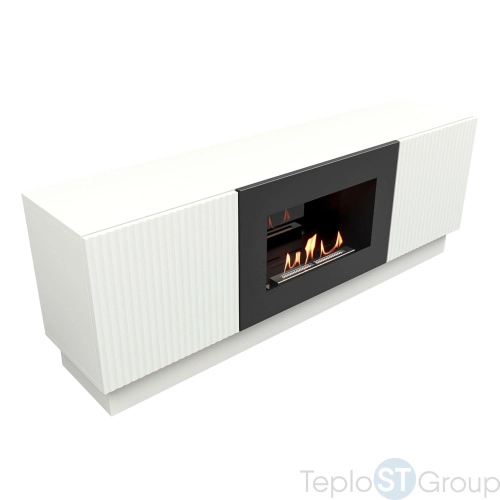 Тумба с биокамином Firelight BFP/P-1400L белая - купить с доставкой по России фото 6