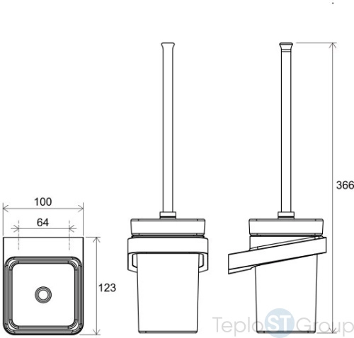 Ершик для унитаза Ravak 10° X07P330 хром - купить оптом у дилера TeploSTGroup по всей России ✅ ☎ 8 (800) 600-96-13 фото 2