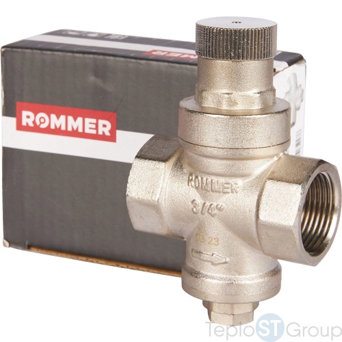 Rommer RVS-0009-000020 Rommer Редуктор давления PN16 вн/вн 3/4 без подключения манометра - купить с доставкой по России фото 3